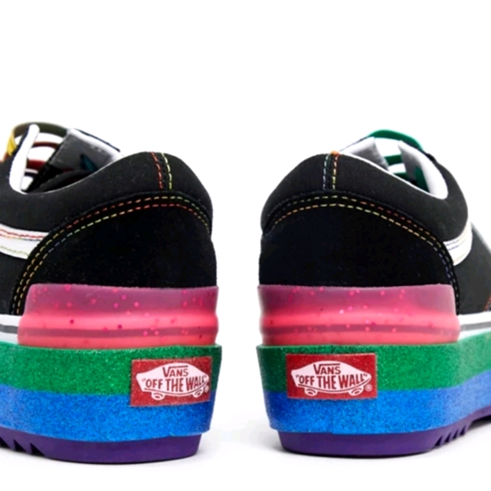 VANS GLITTERED STACKED PLATFORM Women's SIZE 6 - Picture 10 of 10
